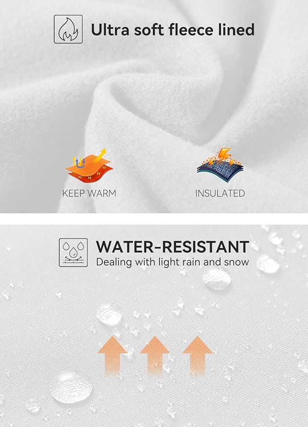 baleaf Women's Fleece Lined Leggings Water Resistant Thermal Winter Warm Tights High Waisted with Pockets Running Gear