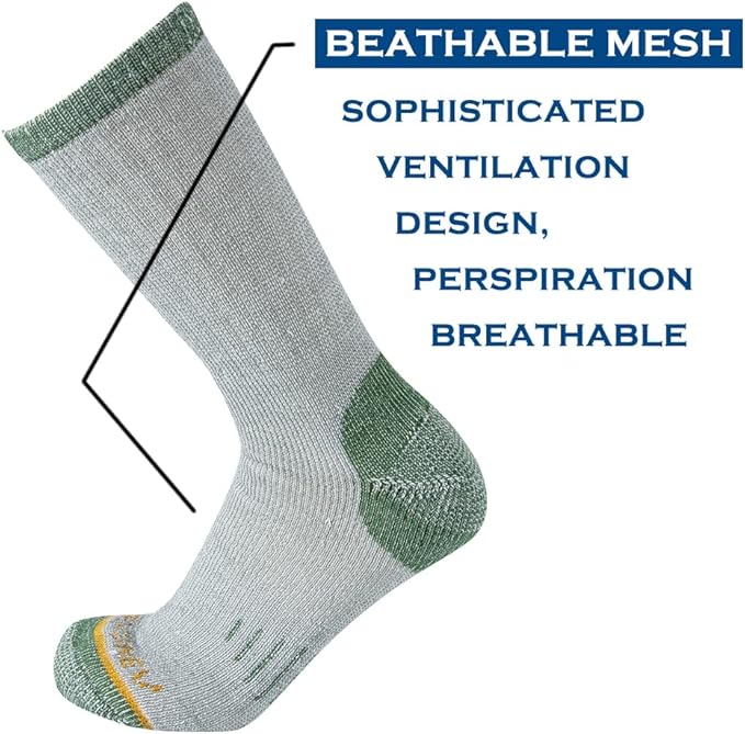 Merino Wool Men Crew Socks Warm Socks Athletic Socks for Men, Suitable for Hiking,Trekking,Camping …