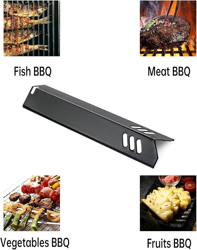 Kalomo Grill Grates Grill Replacement Parts for BBQ Uniflame Grill GBC1030W, GBC1030WRS, GBC1030WRS-C, GBC1134W, GBC1134WRS, Porcelain Steel Heat Plates Shield Cooking Grids Accessories