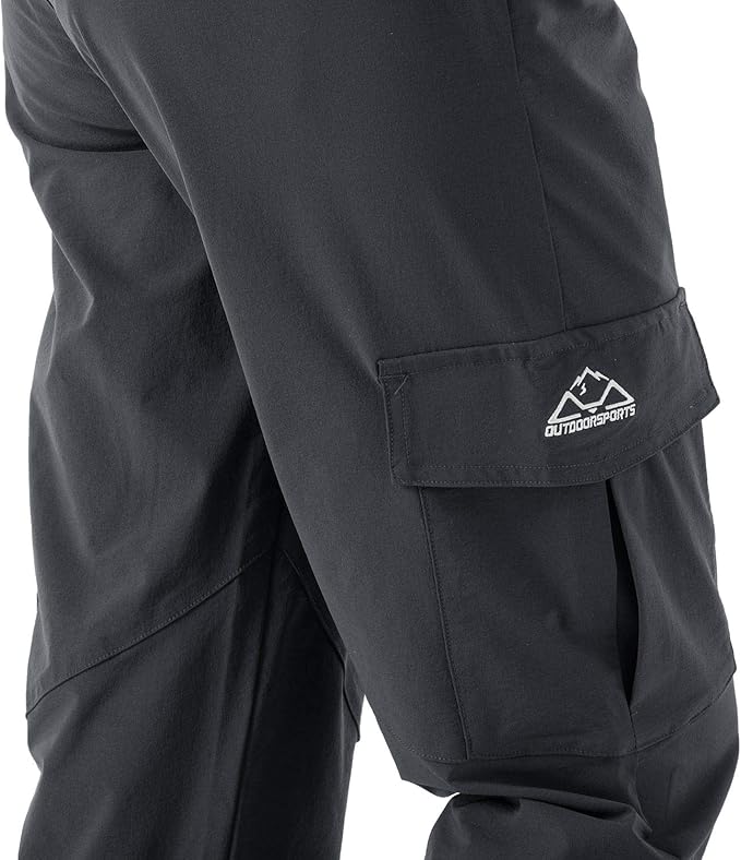 Rdruko Women's Hiking Cargo Pants Water-Resistant Quick Dry UPF 50+ Travel Camping Work Pants Zipper Pockets