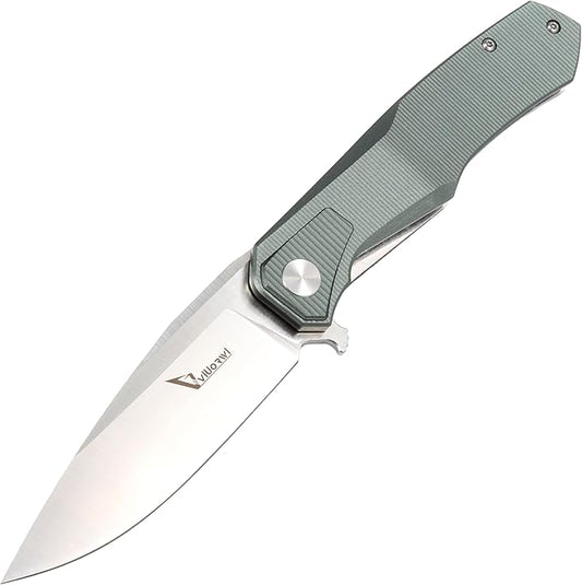 Tactical Folding Knife – 3.78" S90V Steel Blade, EDC Pocket Knife with Liner Lock & Aluminum Handle, Outdoor Knife for Men, Camping, Survival, Everyday Carry