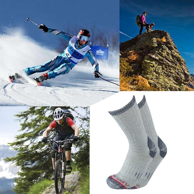 Merino Wool Men Crew Socks Warm Socks Athletic Socks for Men, Suitable for Hiking,Trekking,Camping …