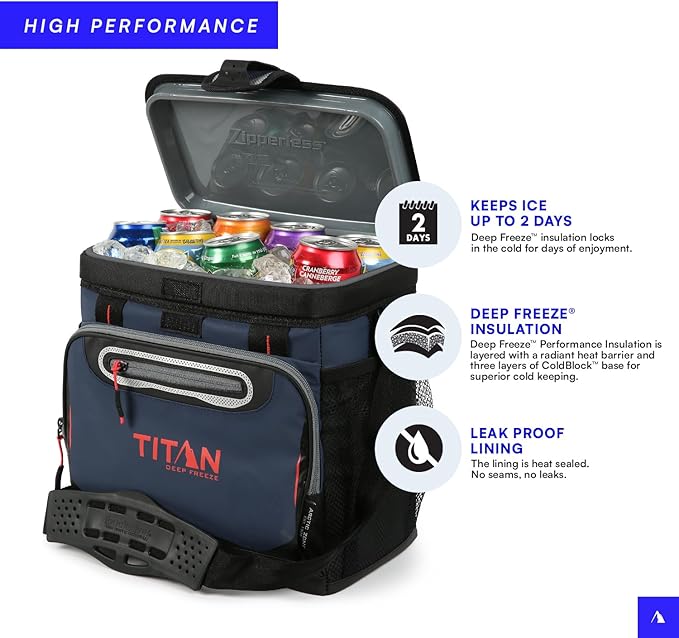 Titan by Arctic Zone 30 Can Zipperless Soft Cooler with HardBody Liner