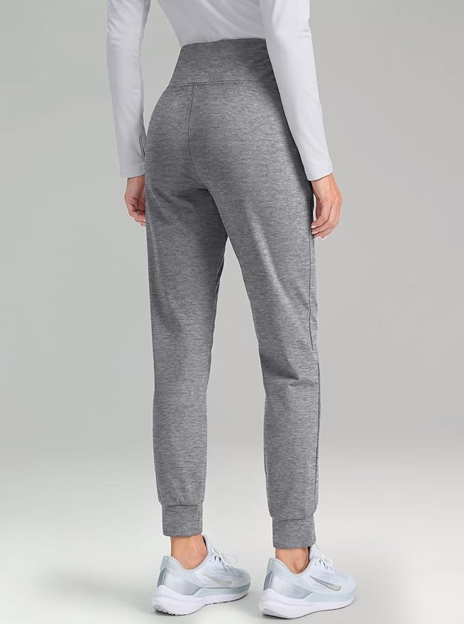 G Gradual Women's Fleece Lined Joggers High Waisted Water Resistant Thermal Hiking Pants Cold Weather Sweatpants with Pockets