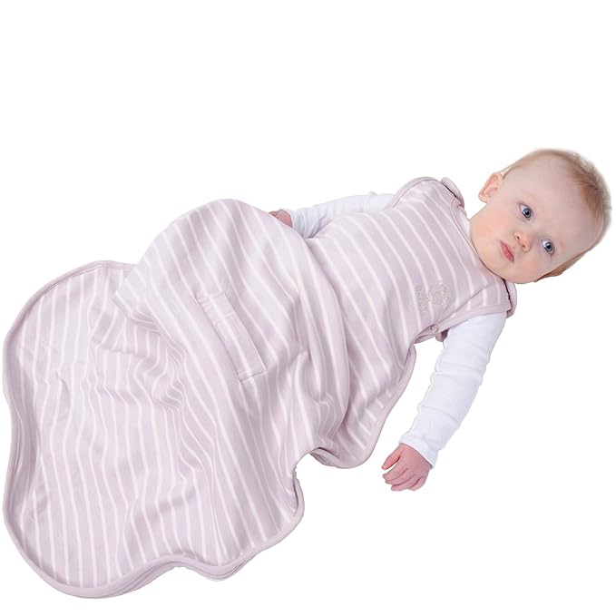 Woolino Ultimate Baby Sleep Sack - 4 Season Baby Wearable Blanket - Two-Way Zipper Adjustable Sleeping Bag - Merino Wool and Organic Cotton - Universal Size (2-24 Months) - Lilac