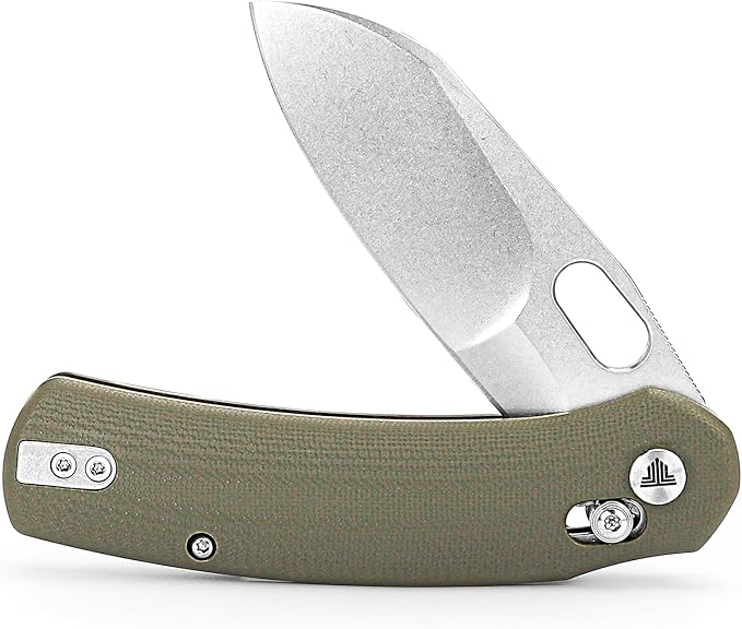 Lamb-03G, Folding Pocket EDC Knife for Men, Crossbar Lock,3” N690 Steel Blade,Black G10 Handle,Outdoor Camping Tool