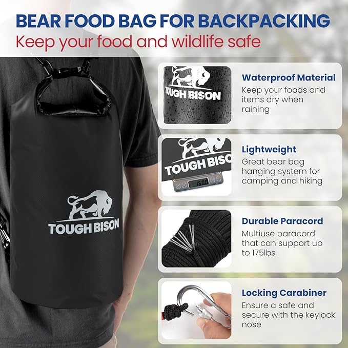 Bear Bags for Food Backpacking Hanging System Bear Canister for Backpacking Food Bag Camping Bag Hiking, Camping