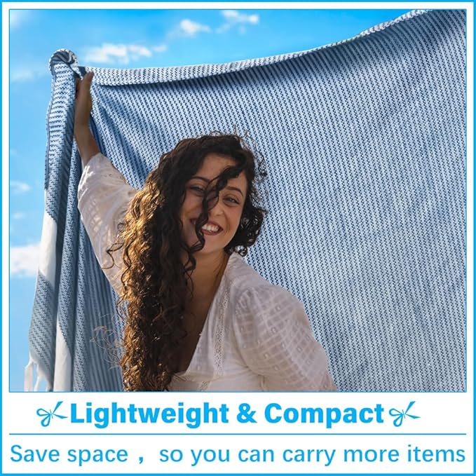Oversized Turkish Beach Towel Blanket XXL Cotton Sandproof Towels Boho Woven Extra Large Big Sand Free Giant Throw Blankets Huge Quilt XL Picnic Camping Necessities Cloud for Adult Gifts