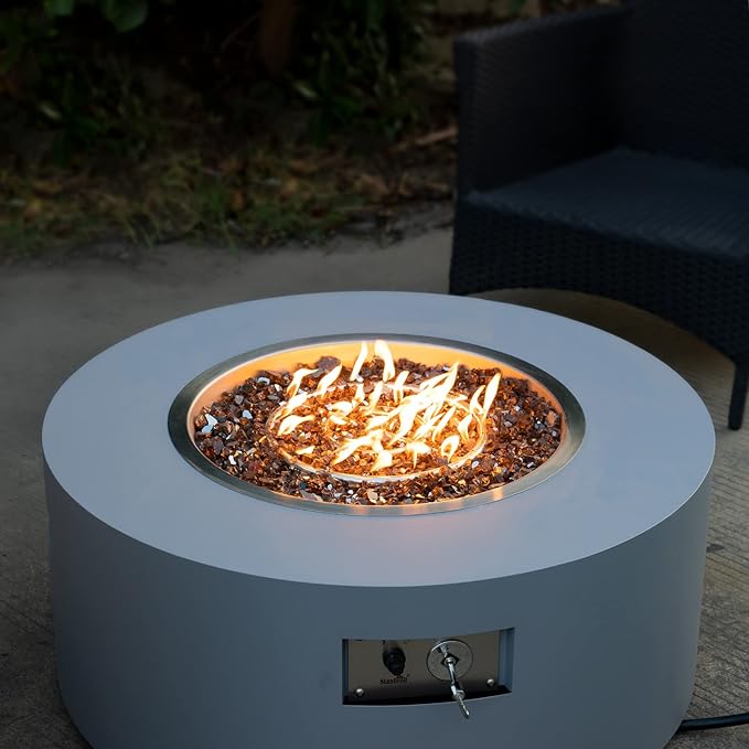 Stanbroil 18 Inch Round Fire Pit Burner Ring for Natural Gas & Propane - Black Steel for Indoor & Outdoor Fireplace, BTU 147,000 Max