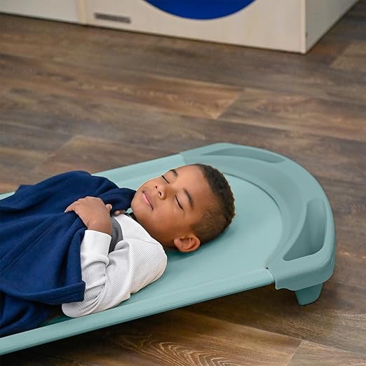 Angeles SpaceLine Cot, Teal Green (Set of 4) – Standard Size 55” by 22” by 5” Standard (Pack of 4) (AFB5735AGN)