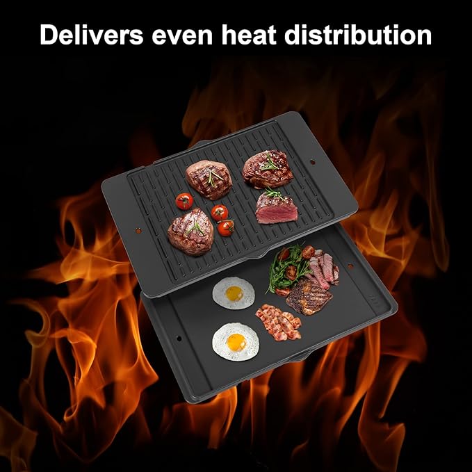 7566 Griddle for Weber Genesis 300 Series, Cast Iron Grill Plate for Weber Genesis E-310 E-320 E-330 S-310 S-320 S-330 EP-310 EP-320 EP-330 CEP-310