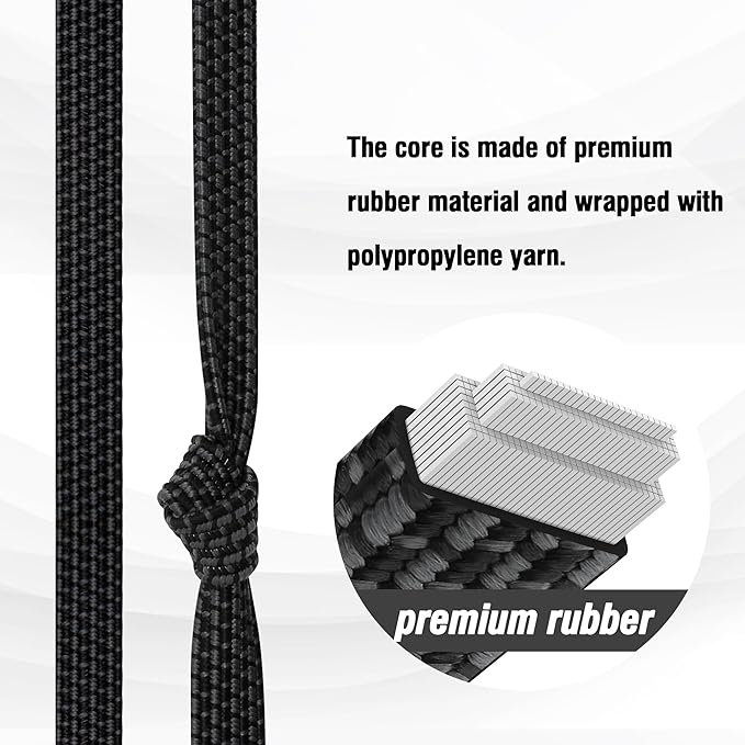 Bungee Cords with Hooks Heavy Duty, Flat Adjustable Bungee Cords with Hooks 60 Inch, Rubber Black Bungee Straps with Buckle Hooks for Outdoor, Camping, Tarps, Bike Rack, Tent, Truck, 4 Pack