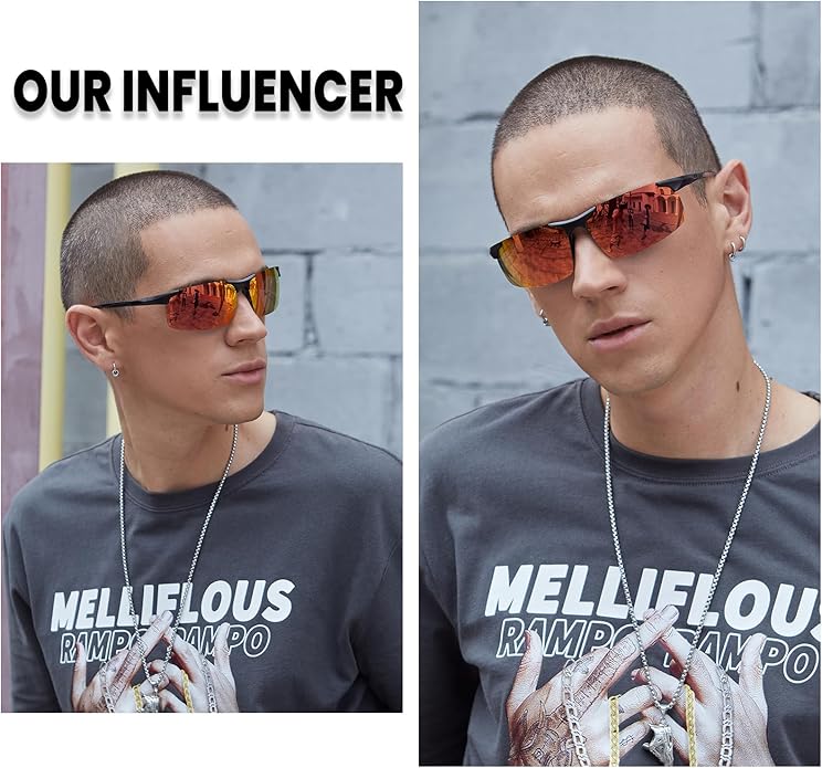 DUCO Mens Sunglasses Polarized Sports Fishing Running Driving Carbon Fiber Sunglasses for Men UV400 Protection DC8277