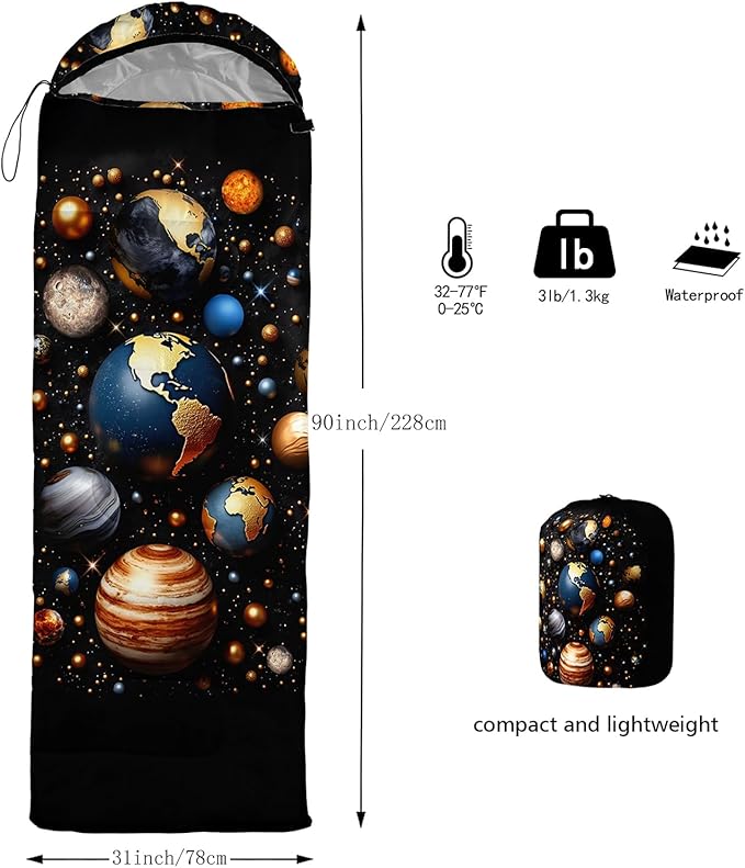 Print sleeping bag,sleeping bags,Outdoor Camping Sleeping Bag,Suitable For Children Boys And Girls Portable,Waterproof,Compact And Lightweight,Great For Outdoor Camping,Backpacking And Hiking