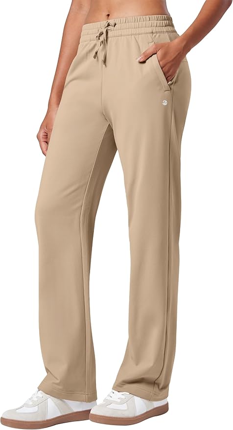 Willit Women's Fleece Lined Pants with Zipper Pockets Winter Thermal Warm Hiking Straight Leg Pants 27"/29"/31"