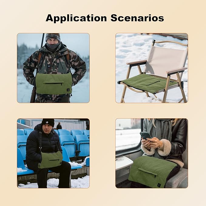 MDSTOP Heated Hand Warmer Pouch, Hand Warmers Rechargeable, Portable Electric Heated Hand Muff, Heated Gloves for Women, Men, Kids, Hunting,Fishing,Camping,Golf & Xmas Gifts(No-Battery)