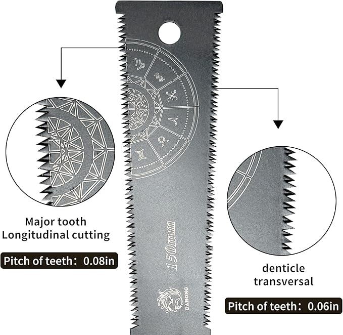 Folding Hand Saw | 6.5" Handle with 5.7" Blade | High-Carbon Steel (13/15 TPI) for Woodworking, Pruning, DIY, Japanese Saw, Lightweight Mini Saw, Portable Man's Gift