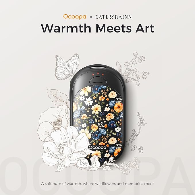 OCOOPA Magnetic Hand Warmers Rechargeable 2 Pack, AI Electric Handwarmers, Fast Heating, 3-Settings, UL Certified, Portable Heater, Gloves Fitting, Travel Essentials, Gifts Women Men, UT3 Lite
