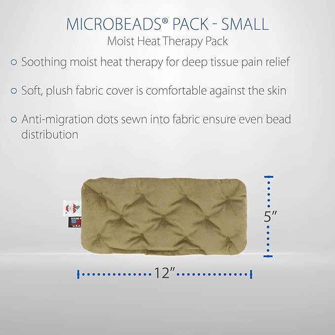 Core Products MicroBeads Moist Heat Therapy Microwave Pack - Small Heating Pad 5" X 12"