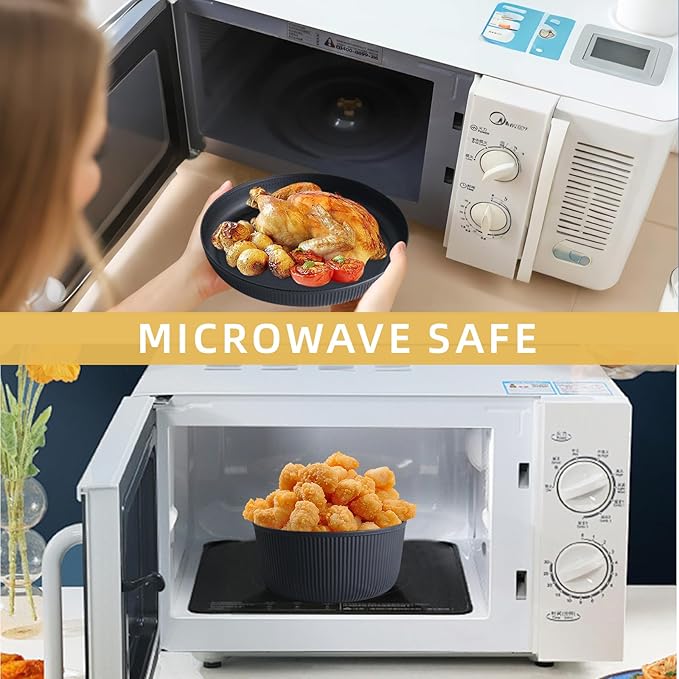 Reusable 16 Pcs Wheat Straw Dinnerware Sets Plastic Plates And Bowls Sets Unbreakable Dinnerware Set Dishes for 4 Microwave Safe Plates Cereal Bowls Tableware For Camping Party