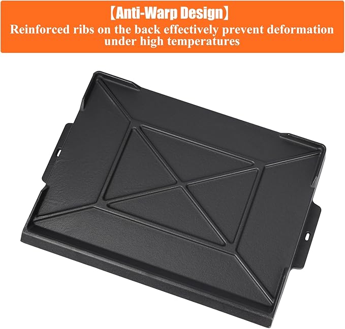 Universal Cast Iron Cooking Griddle 23" x 16", Nonstick cast iron Griddle Flat Top for Camp Chef 16'' stoves, Grill Plate with deep grease groove for Gas Grills and 4-5 Burner Range Oven