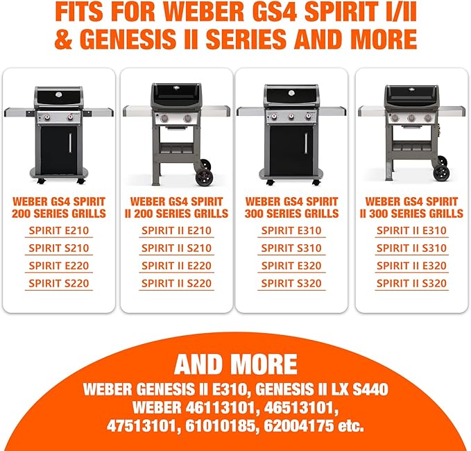 Onlyfire Gourmet BBQ System Sear Griddle Replacement, Reversible Cast Iron Griddle for 22" Weber Kettle Grills Weber Spirit II &Genesis II GS4 System