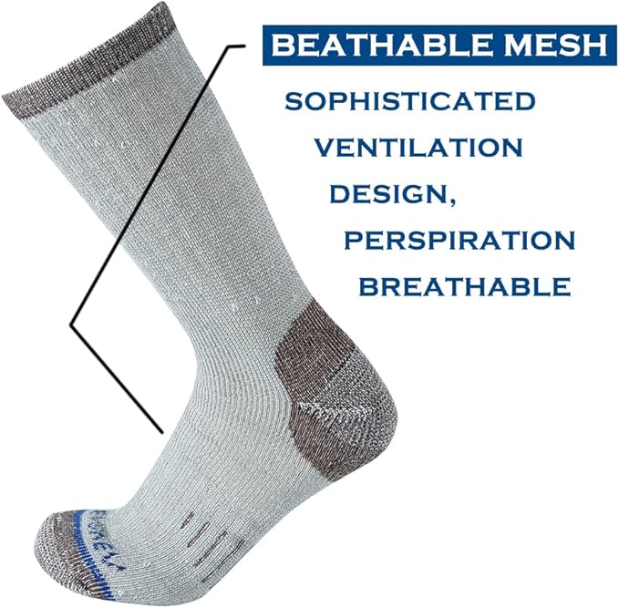 Merino Wool Men Crew Socks Warm Socks Athletic Socks for Men, Suitable for Hiking,Trekking,Camping …