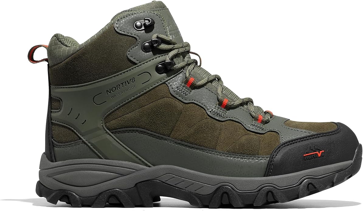 NORTIV 8 Men's Waterproof Hiking Boots Outdoor Mid Trekking Lightweight Mountaineering Shoes Paladin