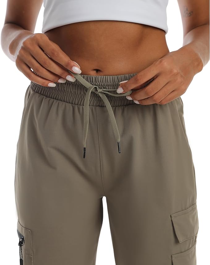 Quick Dry Women's Cargo Pants with Pockets Lightweight Hiking Joggers for Workout Athletic Casual Outdoor Camping