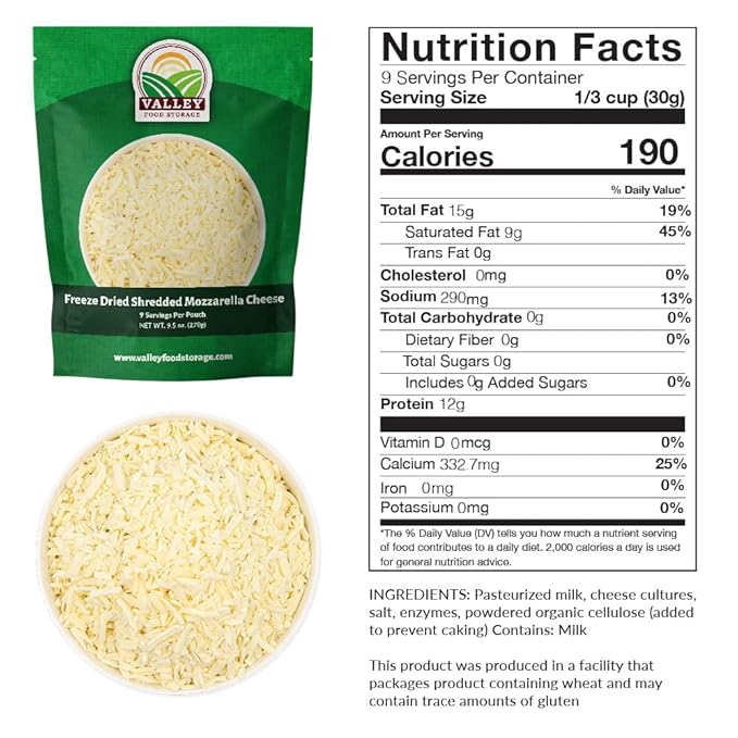 85 Serving Premium Protein Bucket | Freeze Dried Meat & Dairy Contains 1,052g Protein | Non-GMO Emergency Food Supply 25 Year Shelf Life | Long Term Prepared Foods Survival Kits by Valley Food Storage