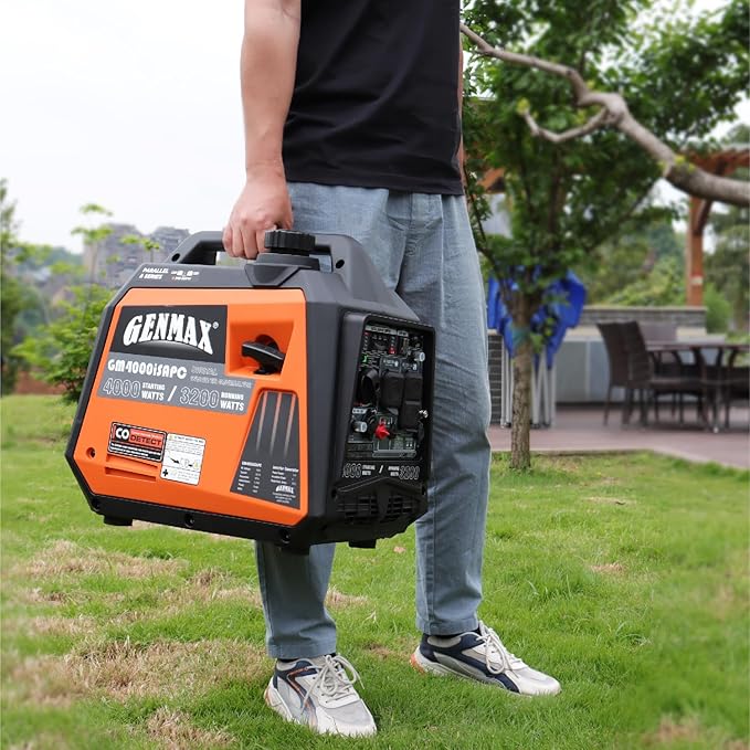 GENMAX Generator,EPA Compliant, Eco-Mode Feature, Ultra Lightweight for Backup Home Use & Camping