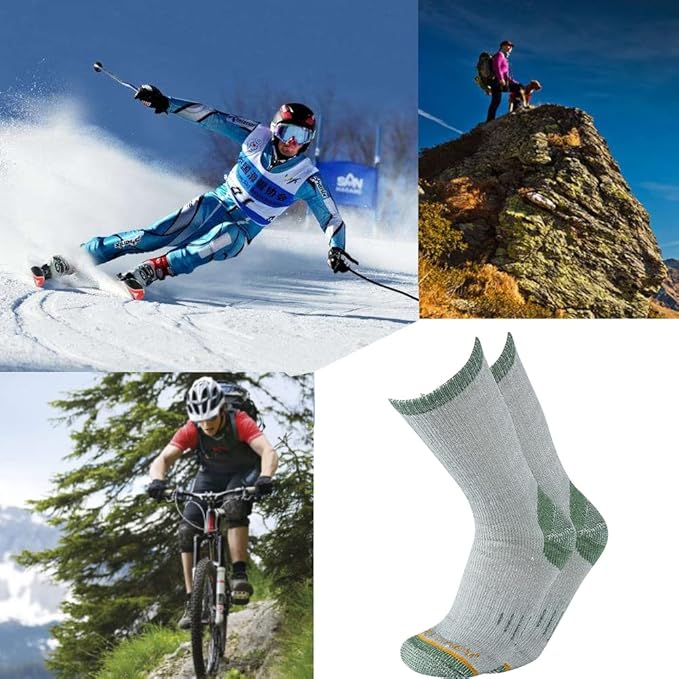 Merino Wool Men Crew Socks Warm Socks Athletic Socks for Men, Suitable for Hiking,Trekking,Camping …