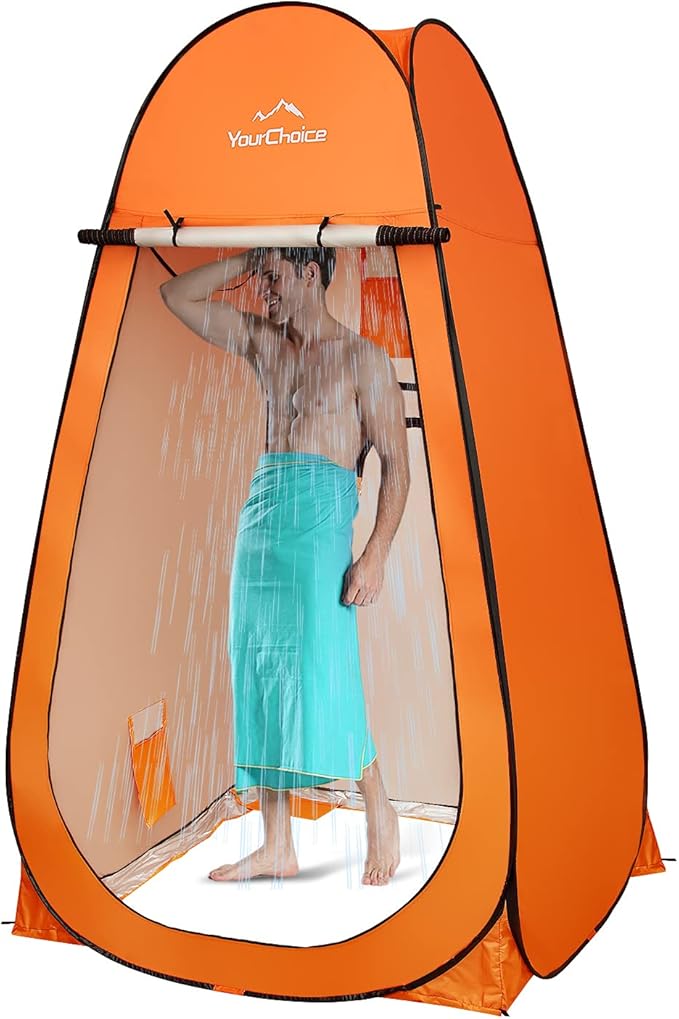 Your Choice XL Pop Up Privacy Shower Tent - Portable Changing Tent for Camping, Beach & Poolside - 82.6" Tall Double Storage Pockets & Carry Bag