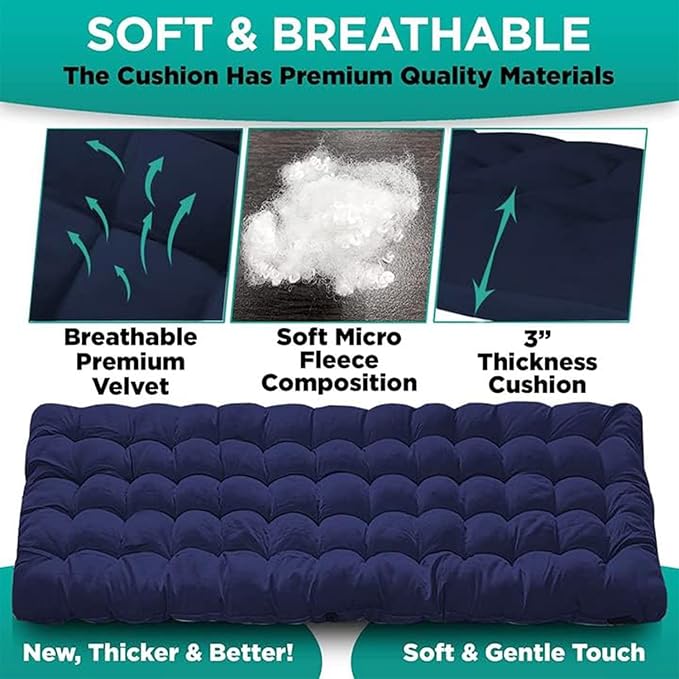 Zone Tech Camping Cot Mattress Pad Premium Quality Outdoor Comfortable Thicker Cotton Sleeping Cot Lightweight Waterproof Bottom Pad Mattress for Adult, Kid