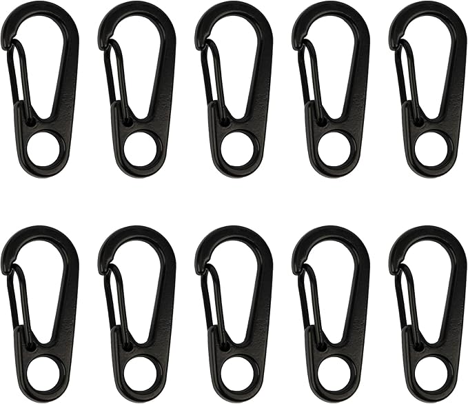 SWATOM Small Mini Carabiner Clip Tiny Spring Snap Hook Keychains Micro Carabiners for Paracord EDC Alloy Key Rings Outdoor Hiking Fishing Camping Backpack Accessories