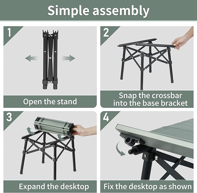 Naturehike Portable Camping Table, Aluminium Folding Table, Ultralight Camp Table Small Table for Camping Hiking Backpacking Outdoor Picnic