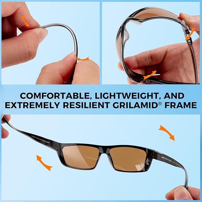 KastKing Huzzah Polarized Sport Sunglasses for Men and Women, Ideal for Driving Fishing Cycling and Running,UV Protection