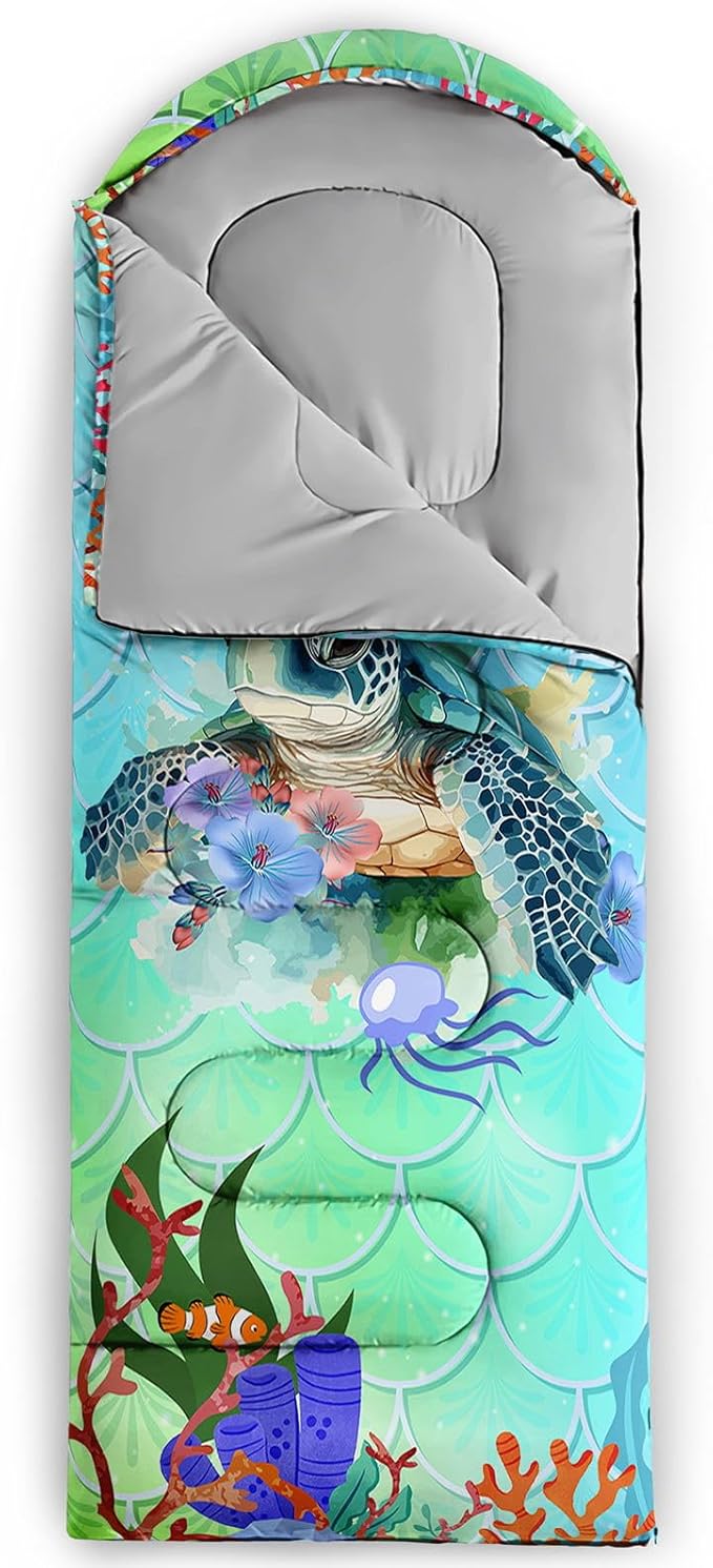 Kids Sleeping Bag for Boys Girls,Checkerboard Cat Print-Lightweight Warm Portable Outdoor Indoor-Waterproof Cold Weather Resistant Sleeping Bag for Camping Hiking