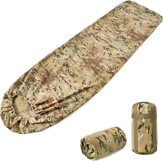 MT Military Nanovee Bivy Cover – Lightweight Army Modular Sleeping Bag System Shell, Summer Sleeping Gear or Layered Cold Weather Protection