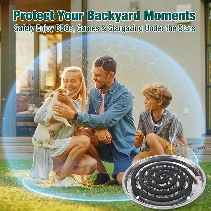 Extra Strong Mosquito Repellent Coils, 24 Pack Large Outdoor Coils, Long Lasting for Yard, Patio, Camping, Garden, Deck & BBQ Areas
