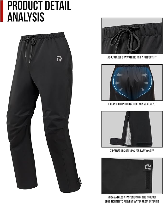 Rain Suit, Rain Gear for Men & Women Waterproof Jacket and Pants Breathable Reflective Raincoat for Motorcycle, Fishing, Golf