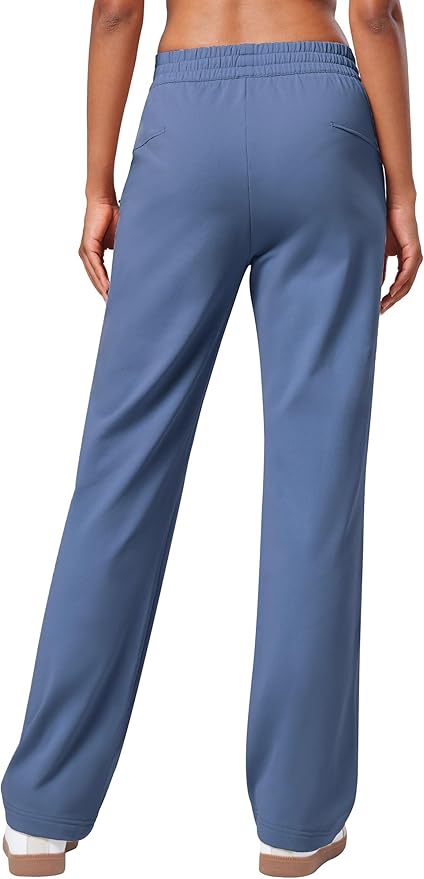 Willit Women's Fleece Lined Pants with Zipper Pockets Winter Thermal Warm Hiking Straight Leg Pants 27"/29"/31"
