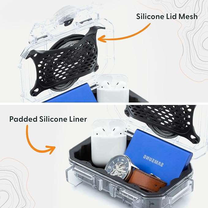 Evergreen 52 Waterproof Dry Box Protective Case - Travel Safe/Mil Spec/USA Made - for Cameras, Camping, Fishing, Hiking, Traveling, Water Sports, Knives, Survival (Blue)
