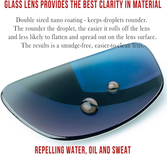 B.N.U.S Corning glass lenses polarized sunglasses for men and women UV400 Protection for Fishing Cycling Driving Italy made