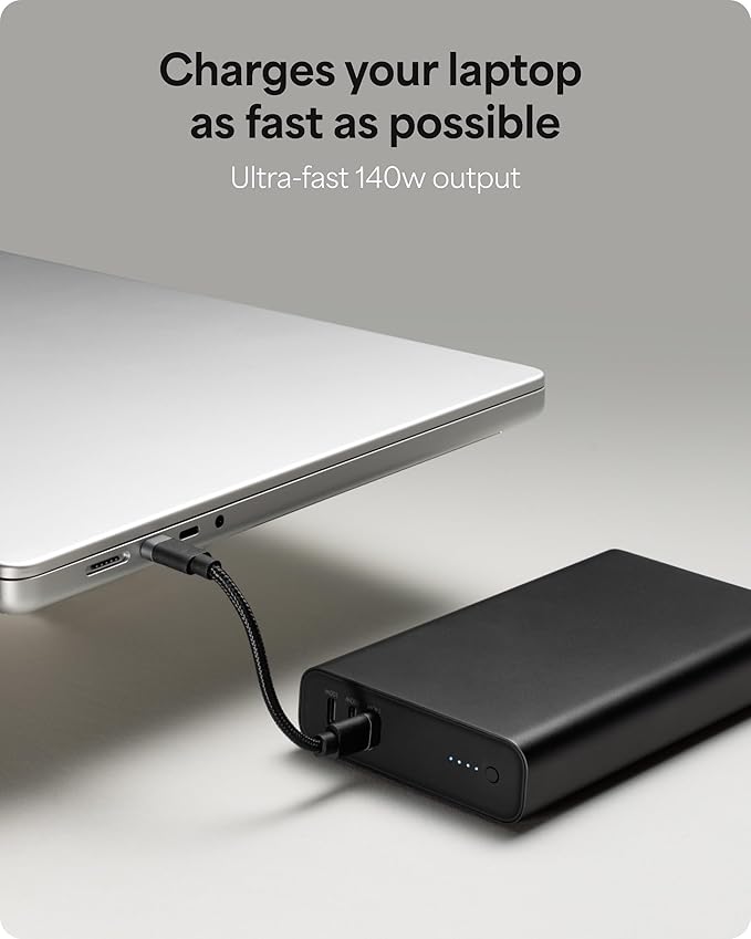 Mophie Powerstation Ultra 25,000mAh Laptop Power Bank (Gen 3) – 140W USB-C PD Fast Charging, Portable Charger for iPhone, iPad, MacBook Pro, Steam Deck, Nintendo Switch – Includes USB-C Cable