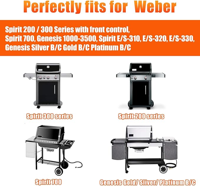 for Weber Drip Pan Replacement 93305 Catch Pan for Weber with 20-Pack 6415 Foil Grease Tray Liners | Grease Catcher for Weber Genesis & Spirit Grills Silver/Gold/Platinum1000-5500 Summit Grills