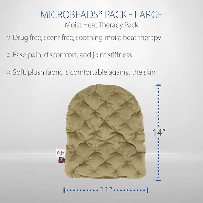Core Products MicroBeads Moist Heat Therapy Microwave Pack - Large Heating Pad 11" X 14"