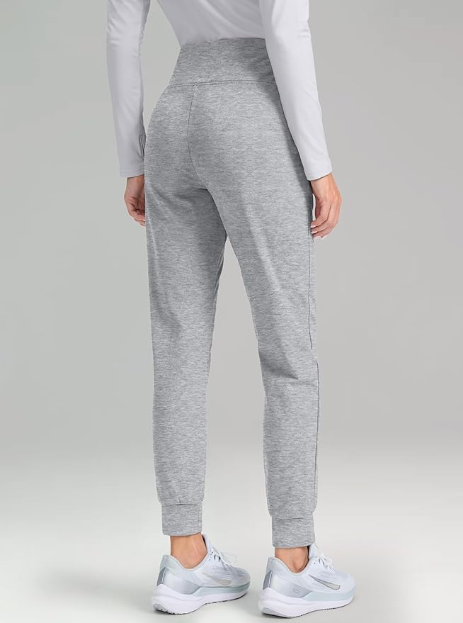 G Gradual Women's Fleece Lined Joggers High Waisted Water Resistant Thermal Hiking Pants Cold Weather Sweatpants with Pockets