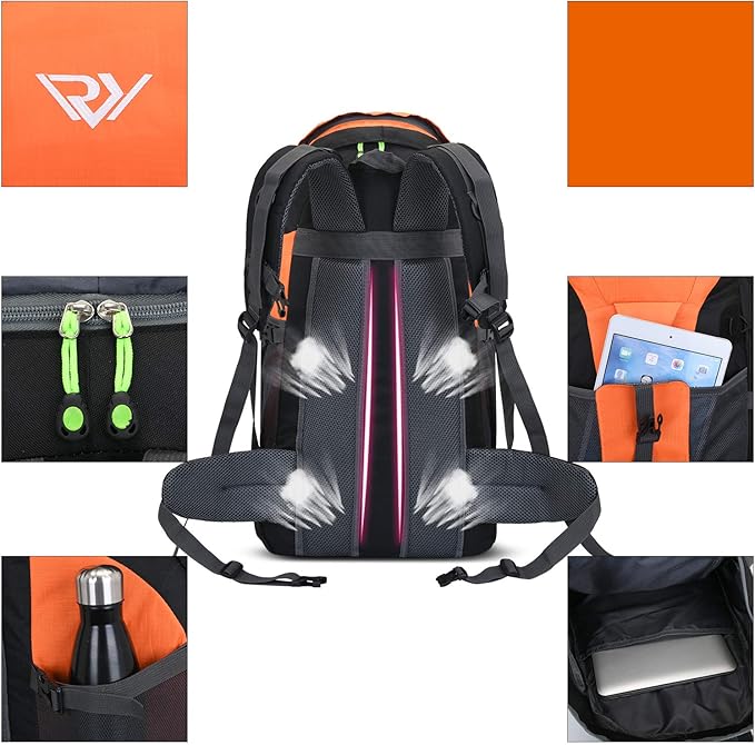 Hiking Backpack, 50l Camping Lightweight Bag for Outdoor