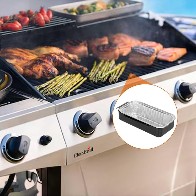 BBQ Future G416-0015-W1 Grill Grease Pan Replacement for Performance 463331221 463242716 463365021 9328812P06 G325-5703-W1 Grease Tray Cup with 10-Pack Aluminum Disposable Oil Drip Pan